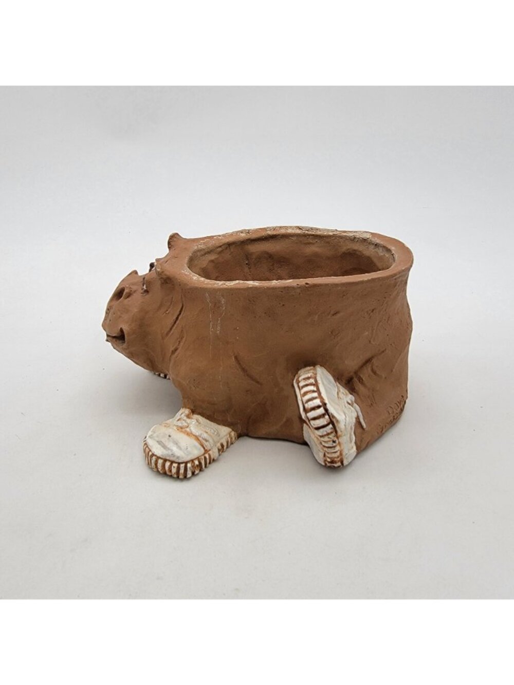 Vintage 1973 Dave Grossman Art Pottery Hippo Planter - Picture 2 of 9